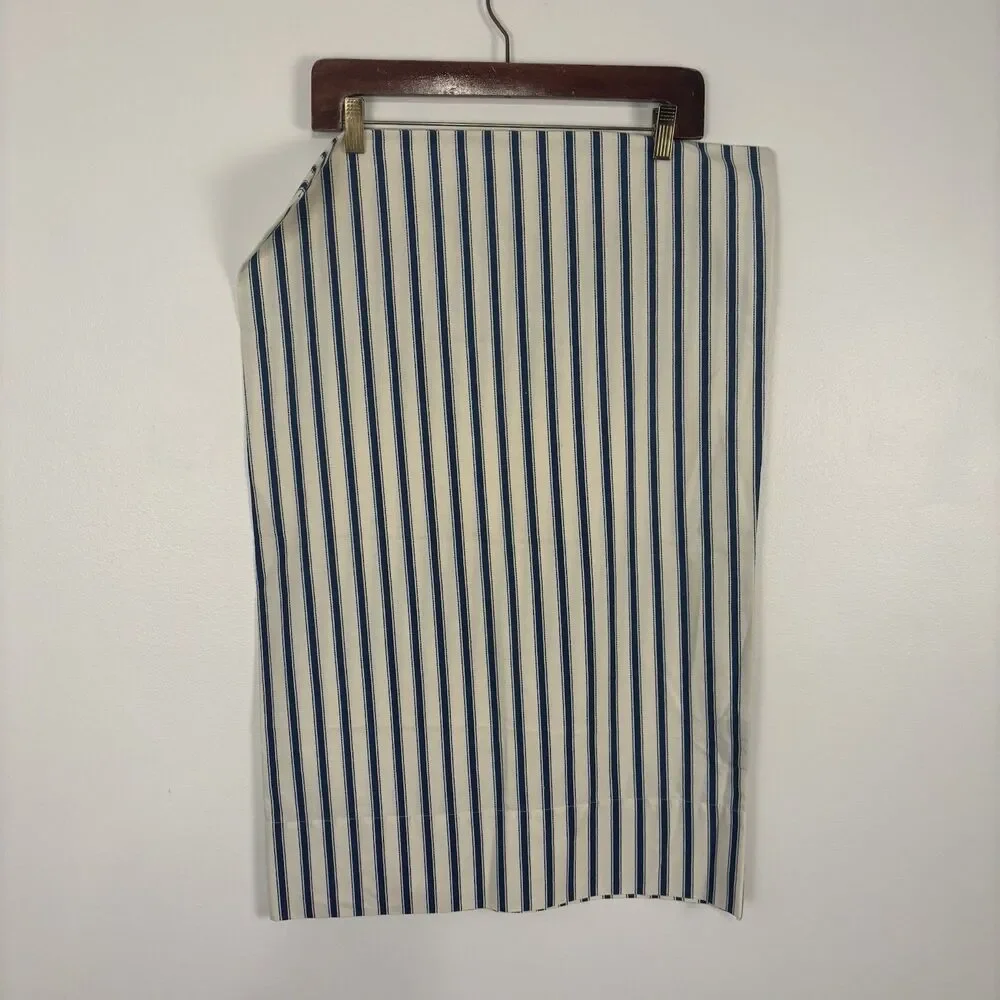 Ralph Lauren Vintage Ticking Stripe Pillowcase Blue White 100% Cotton USA Made